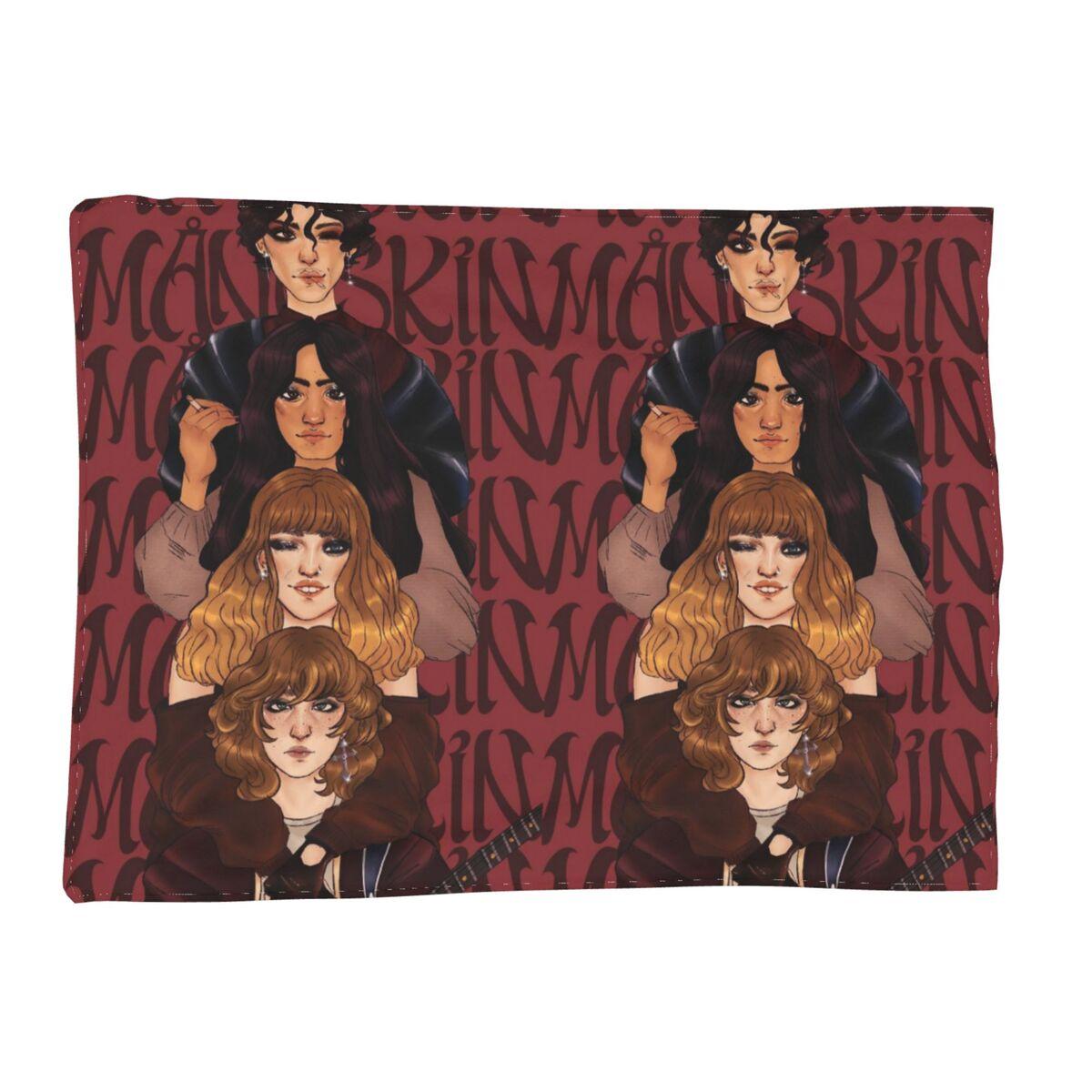 Damiano David Maneskin Music Band Photo Travel Blanket Flannel Throw Blanket Cover for Bed Living room Picnic Travel Home Couch 80x120cm