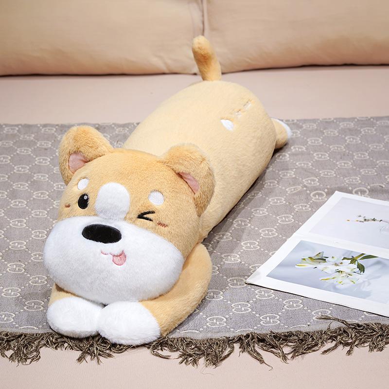Cute Husky Dog Plush Toy Stuffed Animal Soft 30/40/50CM Kawaii Lying Brown Pet Puppy Pillow Doll Toys for Xmas Gift