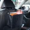 1Pcs Car Mounted Garbage Bin Portable Hanging Garbage Basket Rear Storage Compartment Waterproof Garbage Bin Storage Box