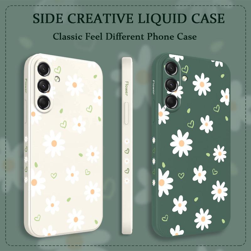 Tender Daisy Phone Case For Samsung Galaxy A37 A57 Liquid Silicone Cover