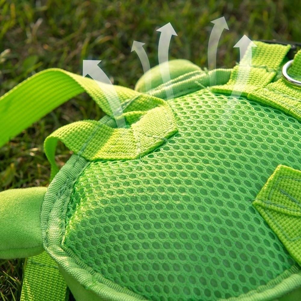 Soft Turtle Shape Dog Backpack Portable Adjustable Dog Snack Bag Large Capacity Cartoon Puppy School Bag for Small Medium Dogs