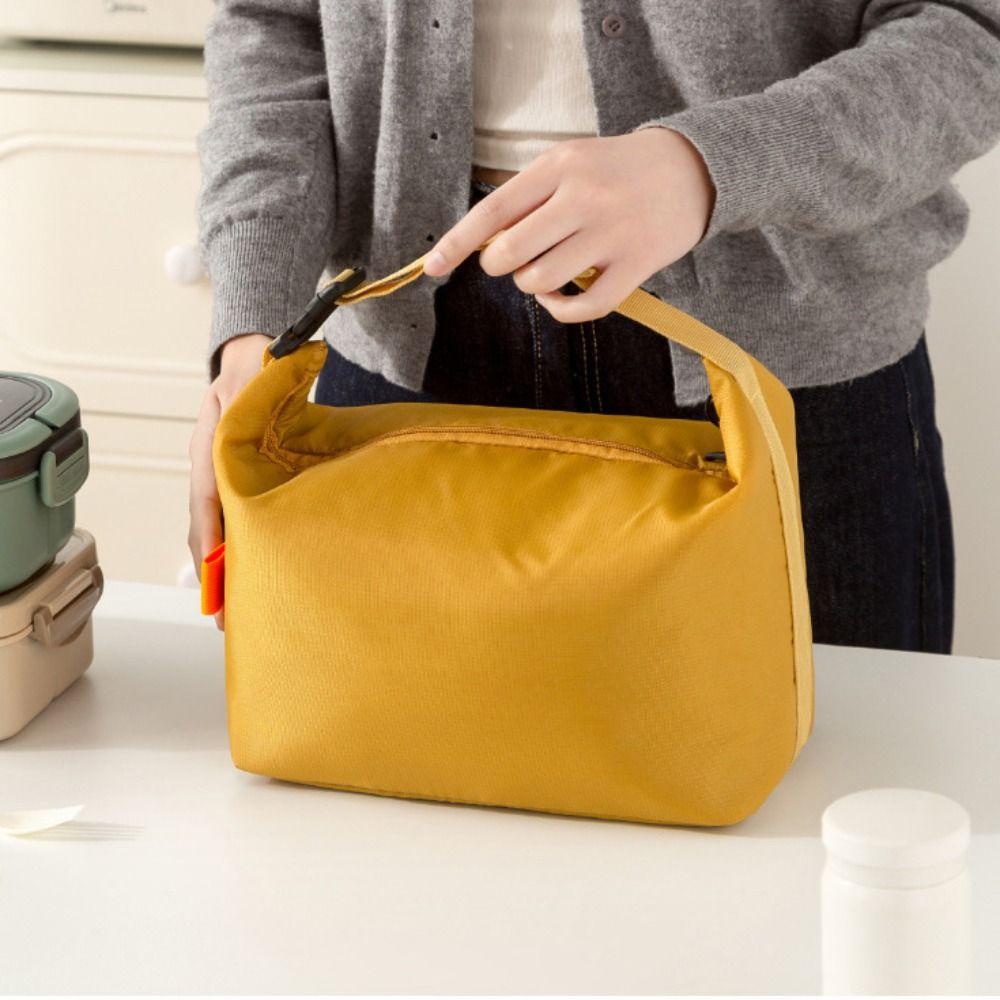 Large Capacity Lunch Pack Portable Insulated Tote Bag Snack Bag Oxford Cloth Lunch Box Bag  Camping