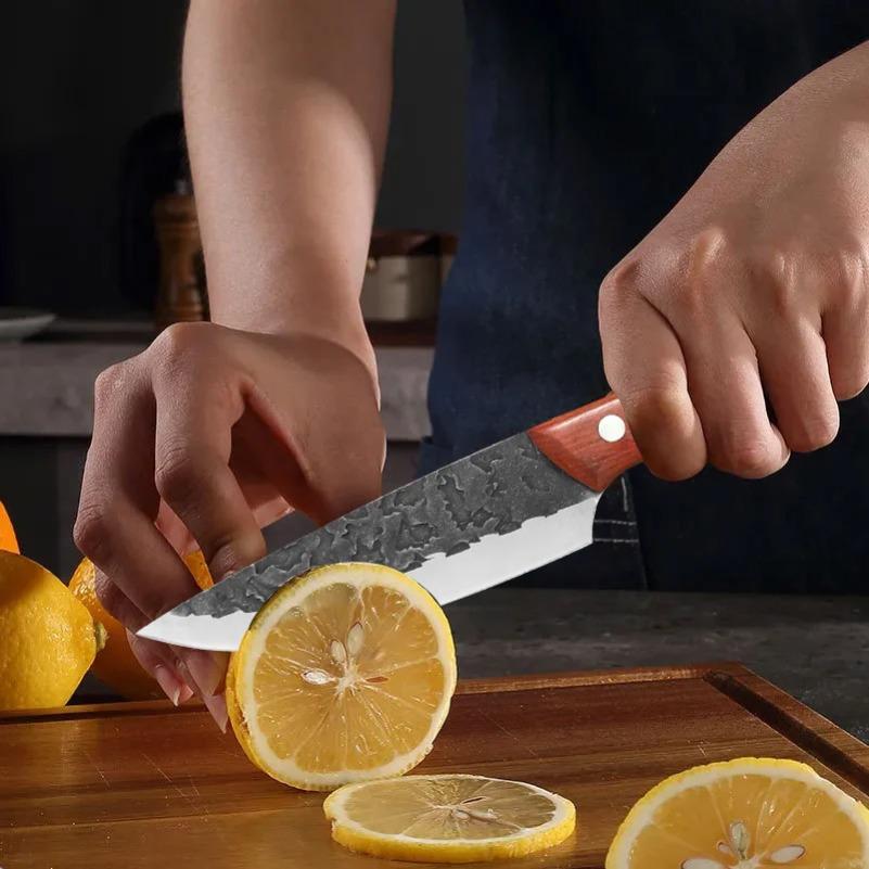 Handmade Forged Stainless Steel Kitchen Utility Boning Knife Fruit Paring Meat Cleaver Butcher Knife Cooking BBQ Slicing Knives