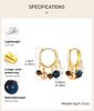 Hoop Earrings, Multi Gemstone Pendant Natural Stone Beads Pendant Bohemian Fashion Trendy Jewelry Ear Accessories for Women