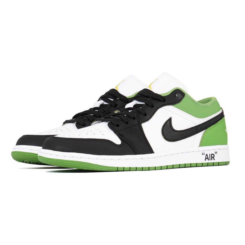 Jordan Air Jordan 1 Vintage Basketball Shoes Men's Low top White/Green/Black HF4823-100(TeamP-)