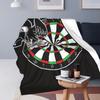 Darts Player Bullseye Dart Board Arrow Aim Blanket Fleece Sofa Throw Blanket Breathable for Couch Bedding Throws Bedspread Quilt