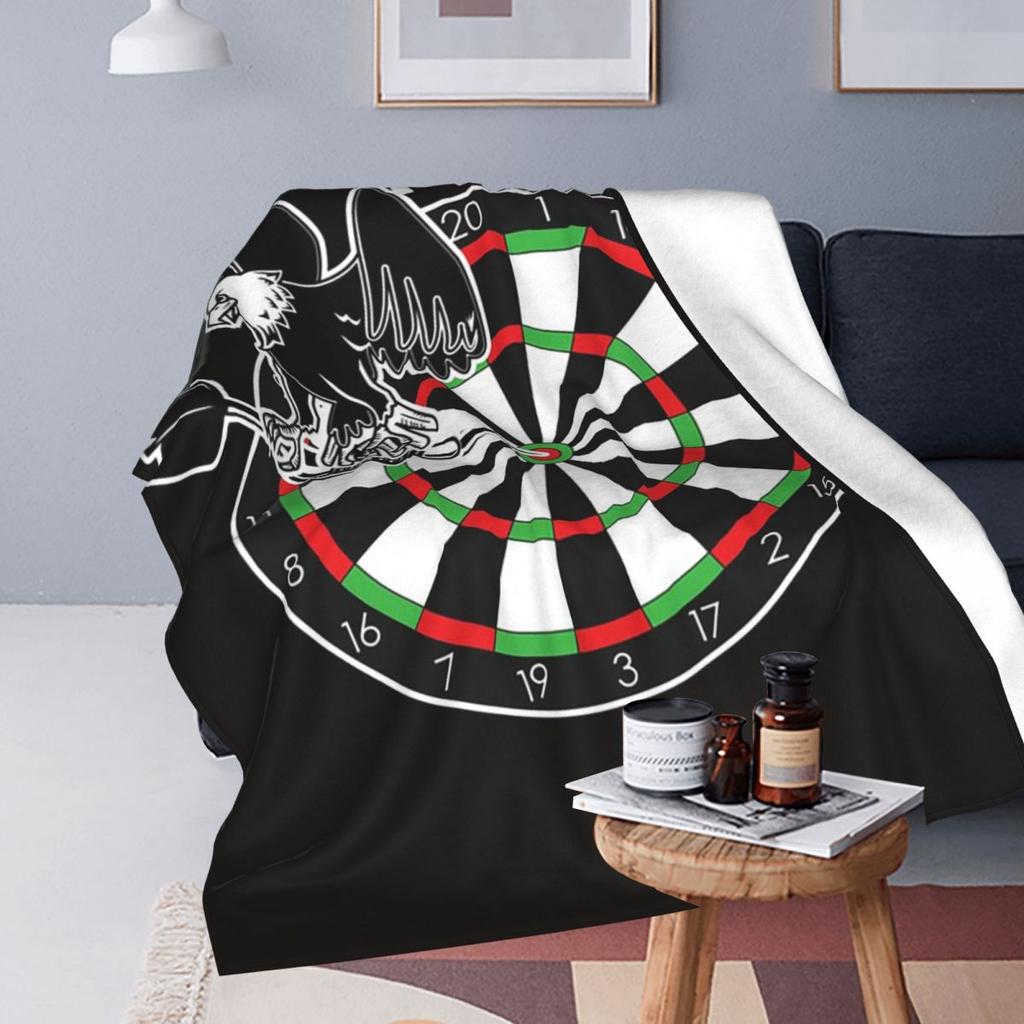 Darts Player Bullseye Dart Board Arrow Aim Blanket Fleece Sofa Throw Blanket Breathable for Couch Bedding Throws Bedspread Quilt