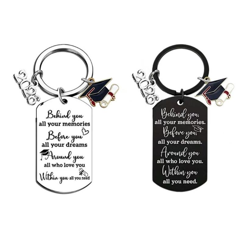 Stainless Steel Graduation Cap Keychain Bag Decoration For 2026 Commencement Academic Keepsake Graduation Gift