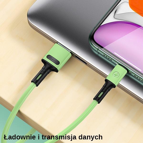 Usams Kabel U52 Lightning 2A Fast Charge1M Zielony/Green Sj434Usb02 (Us-Sj434)