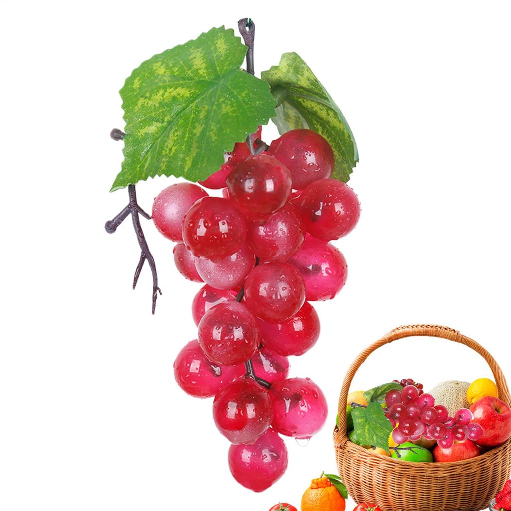 14cm Simulated Grapes Fake Fruit Realistic Artificial Photography Props Vintage Wedding Favorite Fruit Wine Decoration