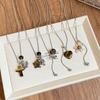 Retro Tiger Eye Star Necklace: Trendy Autumn/Winter Sweater Chain, Luxurious High-End Jewelry for Women