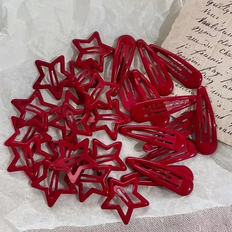 10 pieces per pack. New Red Star snap-on hair clips, summer hair clip set. Hair accessory. Lightweight and adorable.
