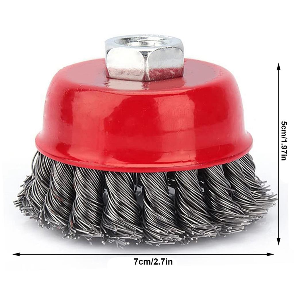 Steel   Brush Wire Brush For Cleaning and Sanding Working with Premium Steel Wire For Rust Removal, De-painting and Descaling