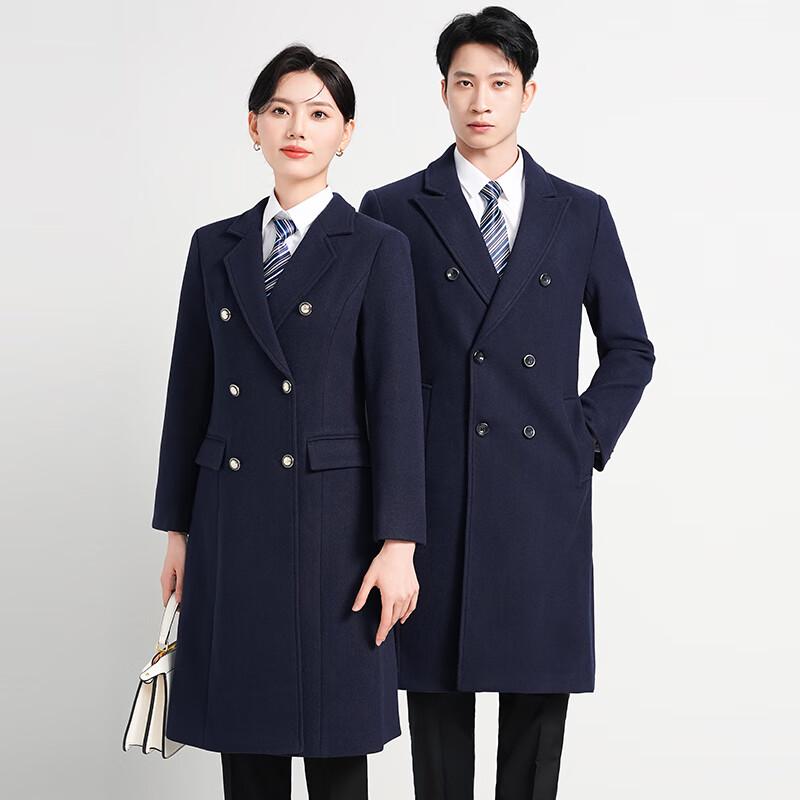 

Teluoman Unisex Mid-Length Wool Blend Coat S