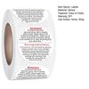 500Pcs/1Roll Candle Warning Labels Wide Applications Warning Easy to Paste Round Black And White Warning Labels for Bedroom
