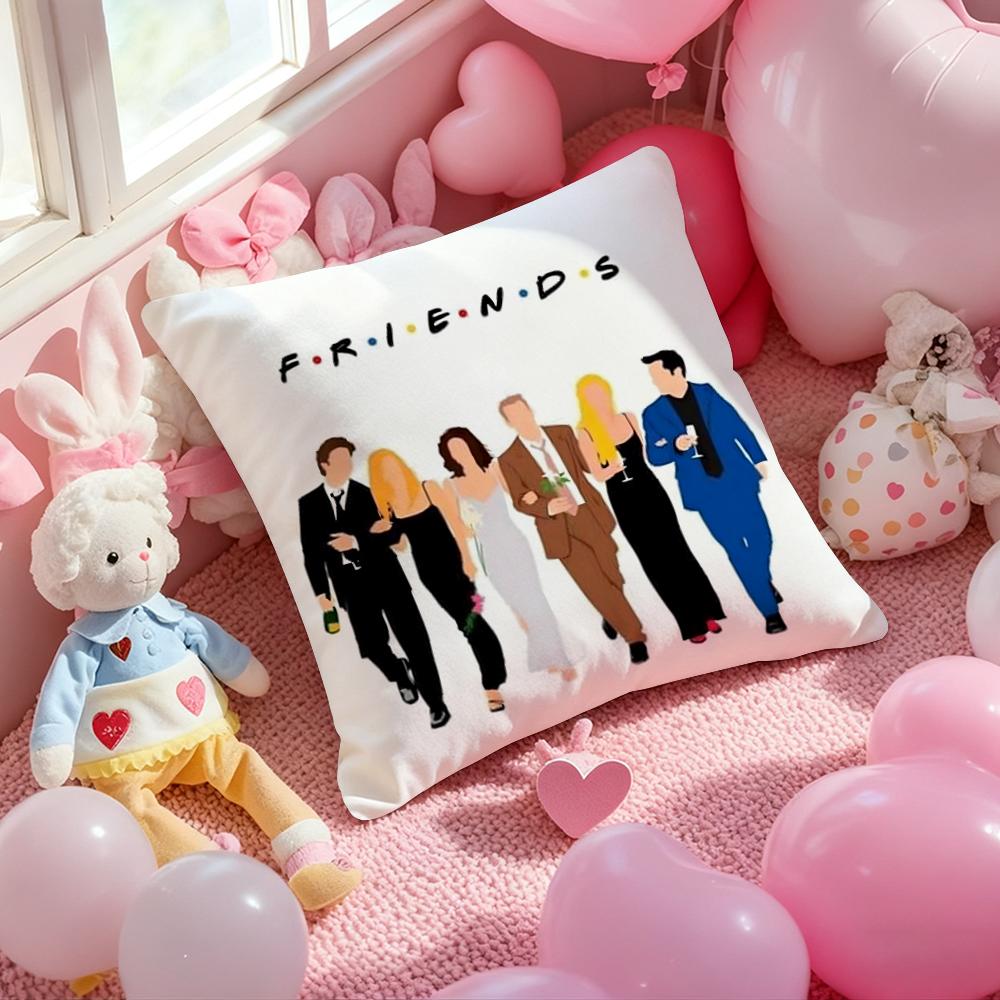 F-Friends TV Show Classic Cushion Cover Pattern Printed Pillowcase for Living Room Sofa Cushion Cover & Bedroom Decor