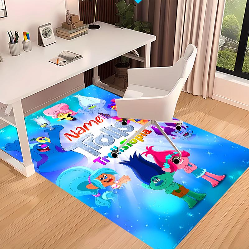 Custom personalization Trolls Print Area Rug - Soft, Washable Non-Slip Indoor Mat,Living Room,Home&Office Decorative Rug