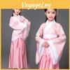 Ethnic Style Kids Hanfu Costume With Soft Taffeta Material For Cultural Dance Shows