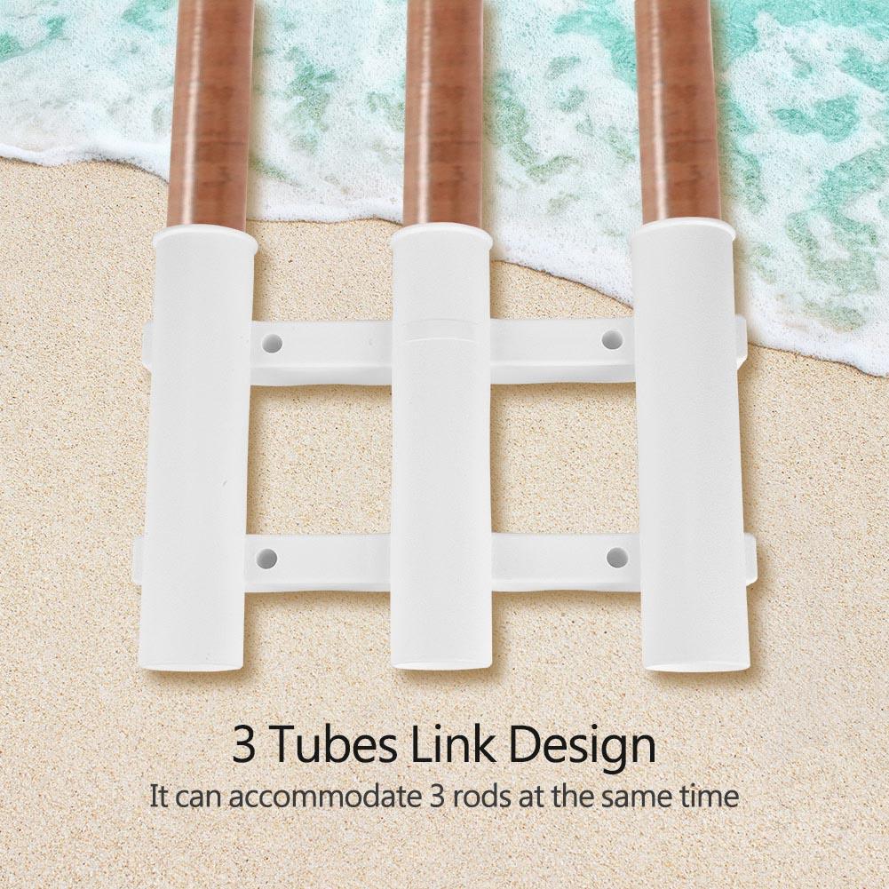 Boat Fishing 3 Tube Rod Holder Bracket Rack Pole Tube Mount Tool Accessory