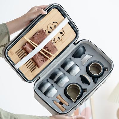 Kung Fu Tea Set Outdoor Travel Tea Set Tea Tray Household Company Gift Business Gift