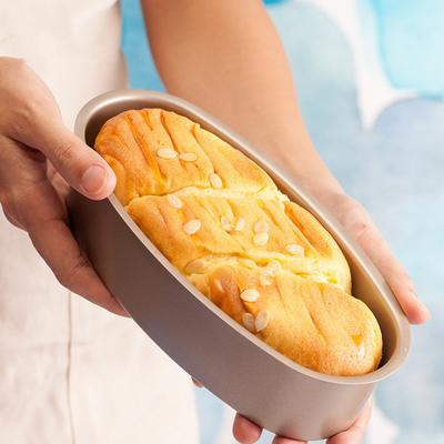 Φόρμα Κέικ Οβάλ Σχήματος Ανθρακοχάλυβας Αντικολλητική Φόρμα Ψωμιού Κέικ Ζαχαροπλαστικής Χρυσό Μαύρο Πάχυνση Εργαλεία Μαγειρικής Κουζίνας Ταψί Ψησίματος