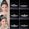 1PC Crystal Exquisite Rhinestone Children Girls Jewelry Gifts Hair Accessories Wedding Tiaras Queen Princess Crown Women Headband