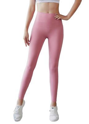 Ashley Yoga Solid Color Medium Women's Leggings, Moisture-Wicking, Quick-Drying, Stretch, 9-Length, (03#), P75FS,