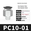 Pneumatic Copper Quick Connector PC8-02 Threaded Straight 16PC4-M5 Air Hose Adapter 6-01/10-03/12-04
