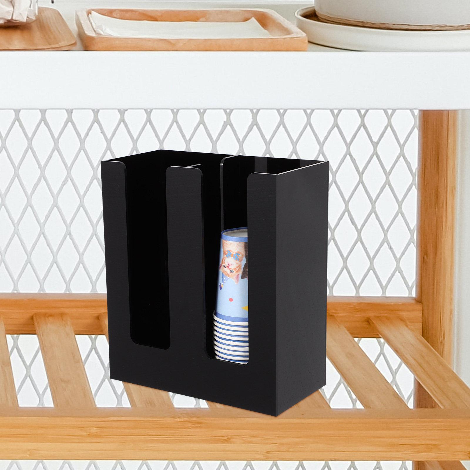 

Minimalist Acrylic Cup Organizer Holder Wall Mountable Or Tabletop for Various Scenes Disposable Cup Dispenser other
