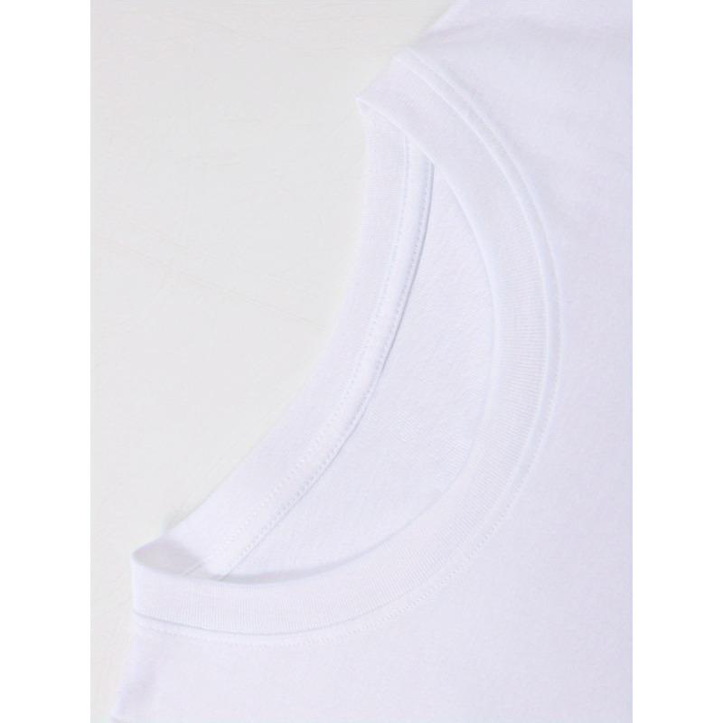 T-shirt décontracté pour homme, taille européenne, coupe regular, col rond, manches courtes, confort classique, imprimé tendance ajoute de la personnalité. Tissu respirant