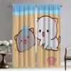 Peach Mochi Cat Curtains Child Room Camera Halloween Decoration Partition Living Curtain Shades Anti Mosquito Made Of Polyester Sitting Decor