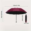 130CM Ladies Sun Umbrella Black Coating UPF50+ Manual Open Reverse Design 10 Ribs Large Size For Two