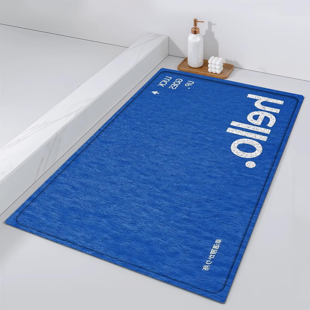 Hello Door Mat Bedside Fashion Entrance Bath Floor Decoration Corridor Door Welcome Mat Carpet Living Room Balcony