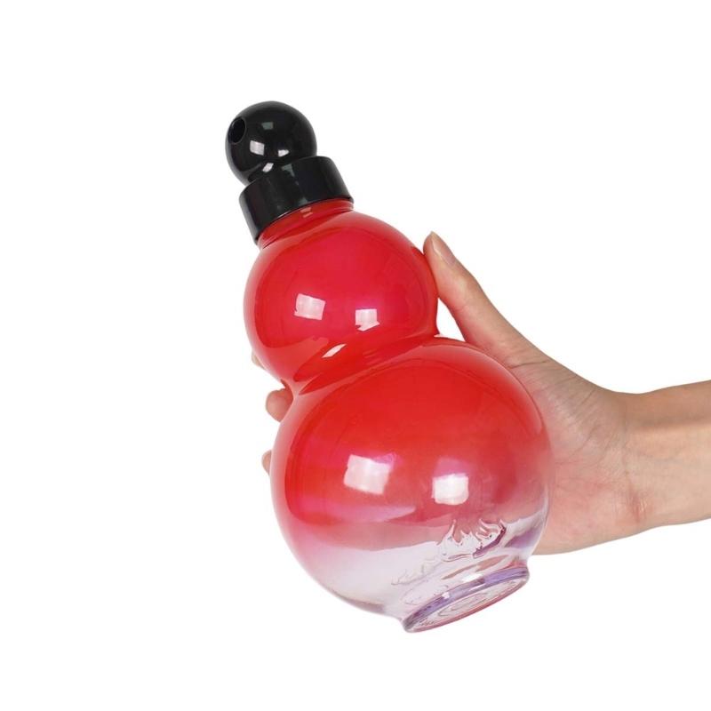 Gourd Shape Water Cup Large Capacity Water Bottle, Gourd Water Bottle with Shoulder Strap, Outdoor Hiking Water Bottle