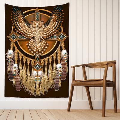 Eule Windbell Wandteppich Hängen Psychedelic Magie Böhmischen Kunst TAPIZ Bett Blatt Schlafsaal Wohnkultur