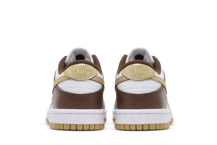 Kids' Sneakers Nike Dunk Low Cacao Wow Gold (GS) White/Metallic Gold/White/Cacao Wow