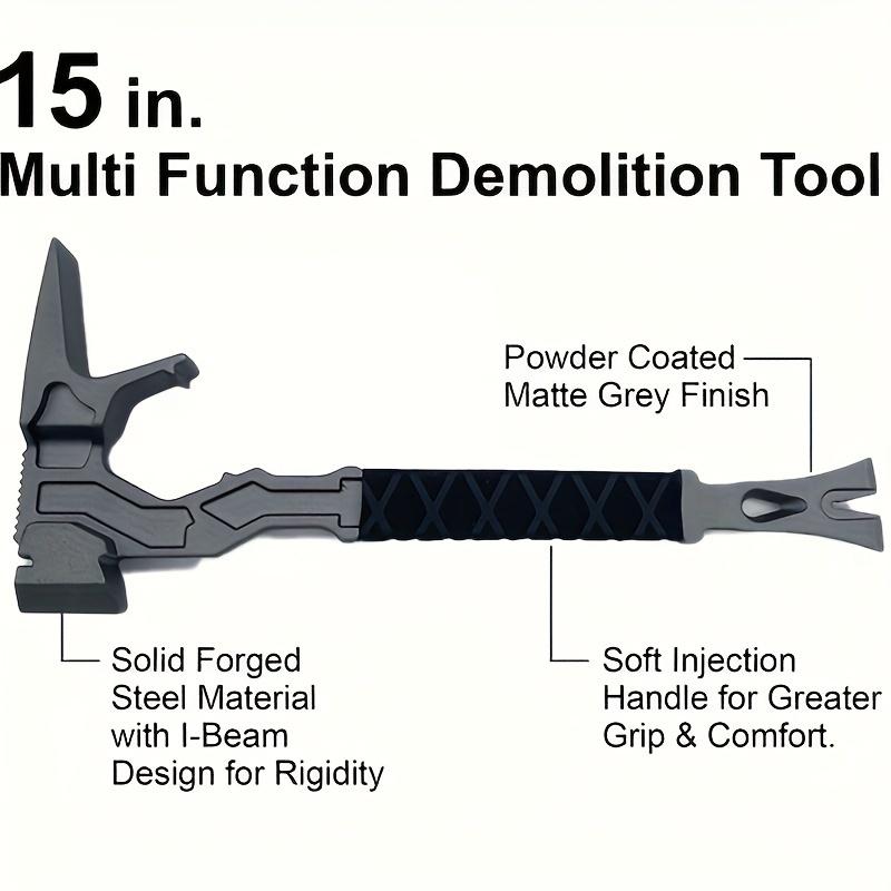 Damaly,Outdoor Multifunctional Hammer With Crowbar Fire Rescue Tool Demolition Tool Hammer Hand Tool