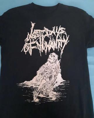 Last Days of Humanity Death Metal Black Cotton T Shirt Full Size S-5XL Unisex T-Shirt