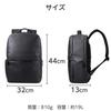 ELECOM Backpack, Square, Fits up to 15.6 inches, Water-Repellent, Large Capacity, 19L, Black, BM-XBPSQ01BK