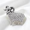 Rhinestone Animal Brooch Creative Jewelry Accessories Gifts New Year Sheep Brooches  Festival