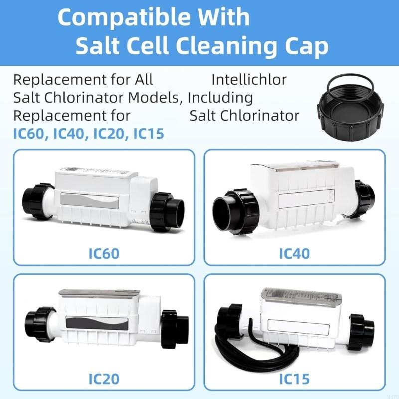 520670 Acid Washing For Salt Chlorinator Pool Filter Replacement Parts Includes Cleaning Cap Gasket O Rings M4YD