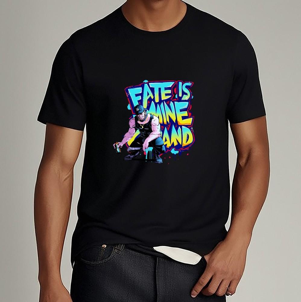 Fate is Mine to Command Street Art T-Shirt Urban Graffiti Style Graphic Tee Unisex T-Shirt S