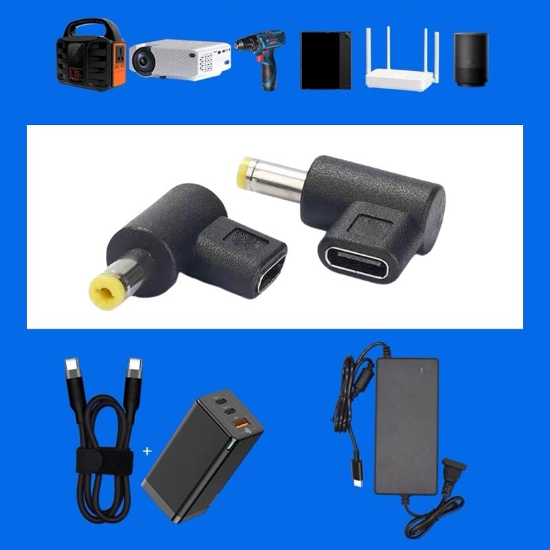USB C To 4.0x1.7mm Direct current Bridge With 27W 36W 100W Output For LED Lights Laptops Electronics Charging