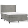 VidaXL Lit à sommier tapissier et matelas Gris clair 140x190cm Velours - Modèle 3129087