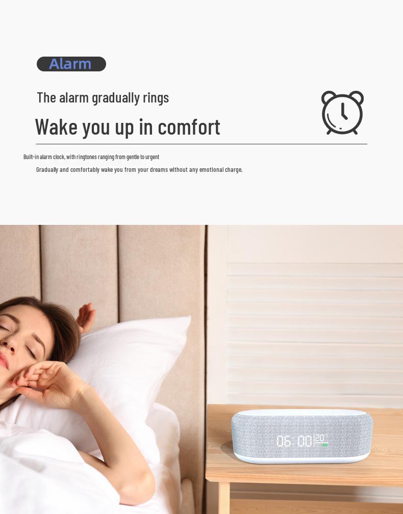 4-in-1 Fast Wireless Charger with Alarm Clock and Temperature Display (15W)
