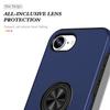 For iPhone 16e Case PC + TPU Phone Cover with Rotatable Ring Holder