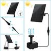 Solar Water Pump Adjustable Nozzles 1.5/2.5W Solar Panel Powered Fountain System for Indoor/Outdoor Ponds Gardens & Bird Baths