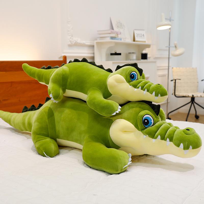 Large Cute Crocodile Hug Pillow Plush Toy for Girls' Soothing Sleep