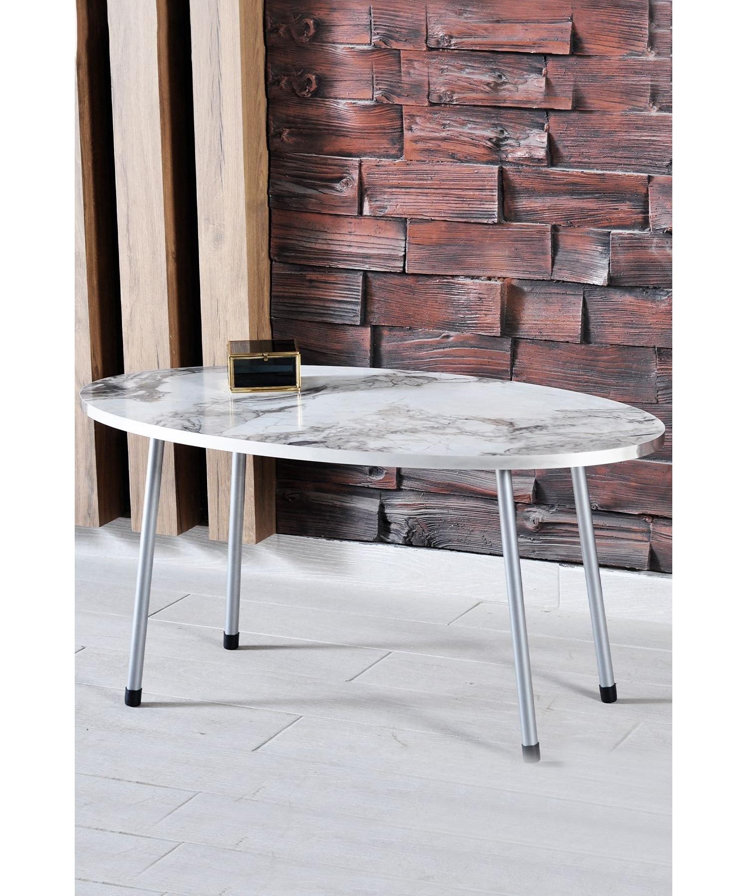 

Стол Silver Ellipse с серебряными металлическими ножками