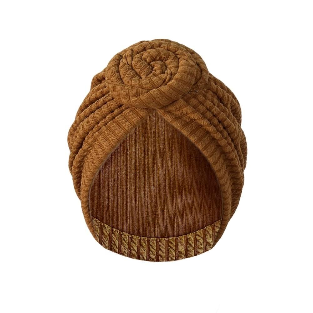 

Ethnic Headscarf Hat Breathable Pullover Hat Simple Headscarf Women коричневий